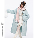 小个子长款 圈圈呢大衣女2025新款 牛角扣毛呢外套 雪川 甜鱼少盐