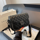 大容量百搭洋气宽带斜挎包高级感爆款 包包女式 2025新款 菱格单肩包