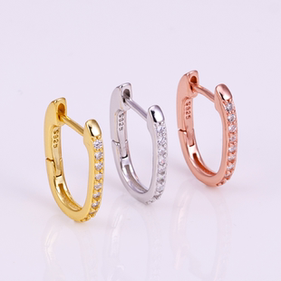 通体S925纯银吊坠扣 DIY手工银饰时尚百搭平安扣万能扣饰品材料