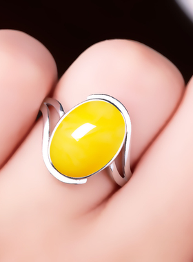 925纯银戒指空托镶嵌蜜蜡戒托8*10 7*9*13 8*12 13*16 10*1215*20