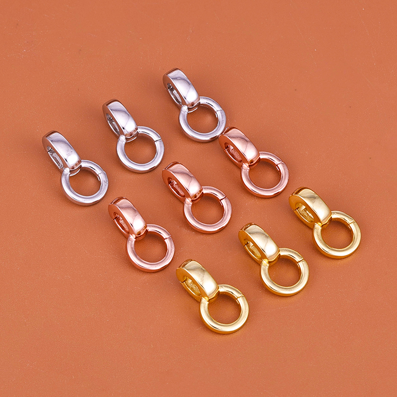 S925纯银吊坠扣万能扣配件银饰