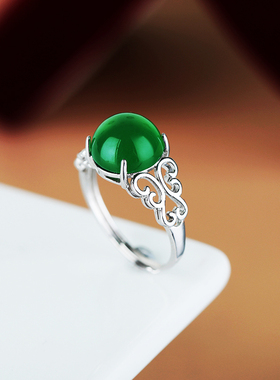 铂银满楼925银戒指空托镶嵌戒托