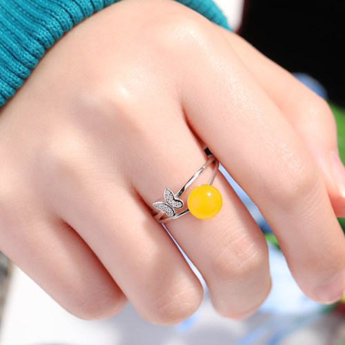 圆珠戒托s925纯银戒指女戒指托