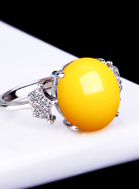 女款纯银戒指戒托绿松石S925空托