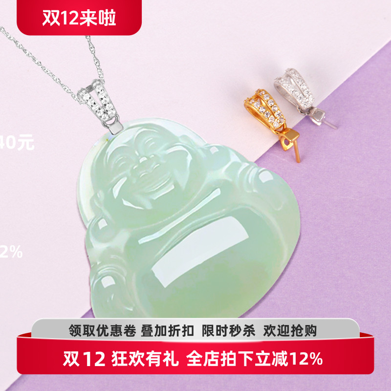 S925银吊坠扣DIY银配件珍珠扣头