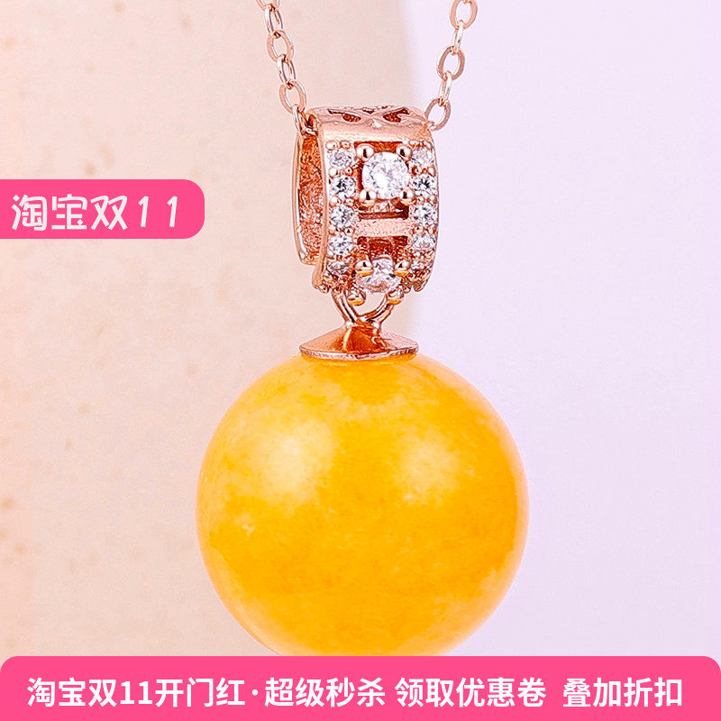通体S925纯银吊坠扣扣项链吊坠扣