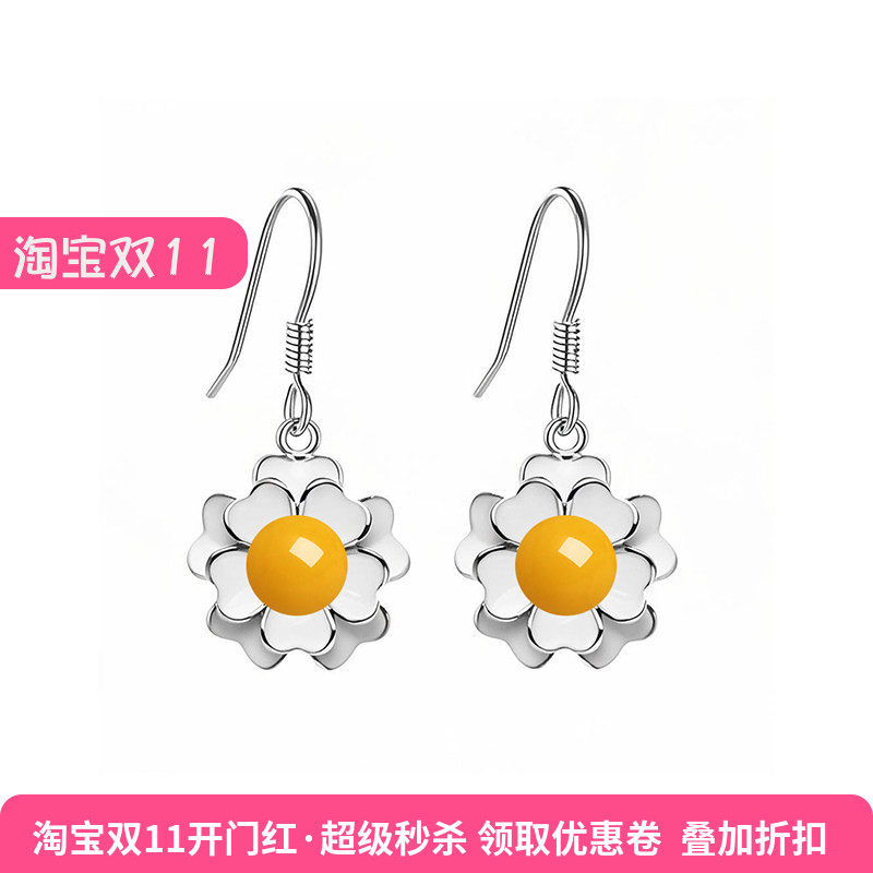 DIY耳饰配件S925纯银耳环空托