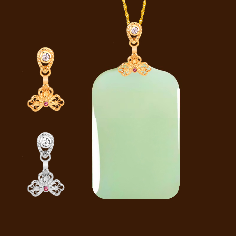 S925纯银吊坠扣项链吊坠银夹扣