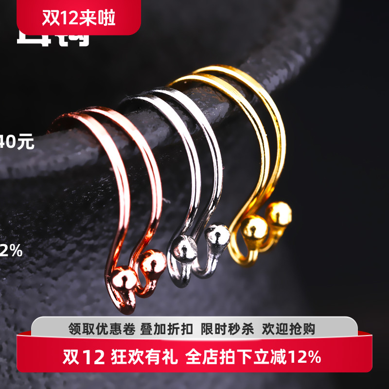 镀金手工制作纯银耳环钩