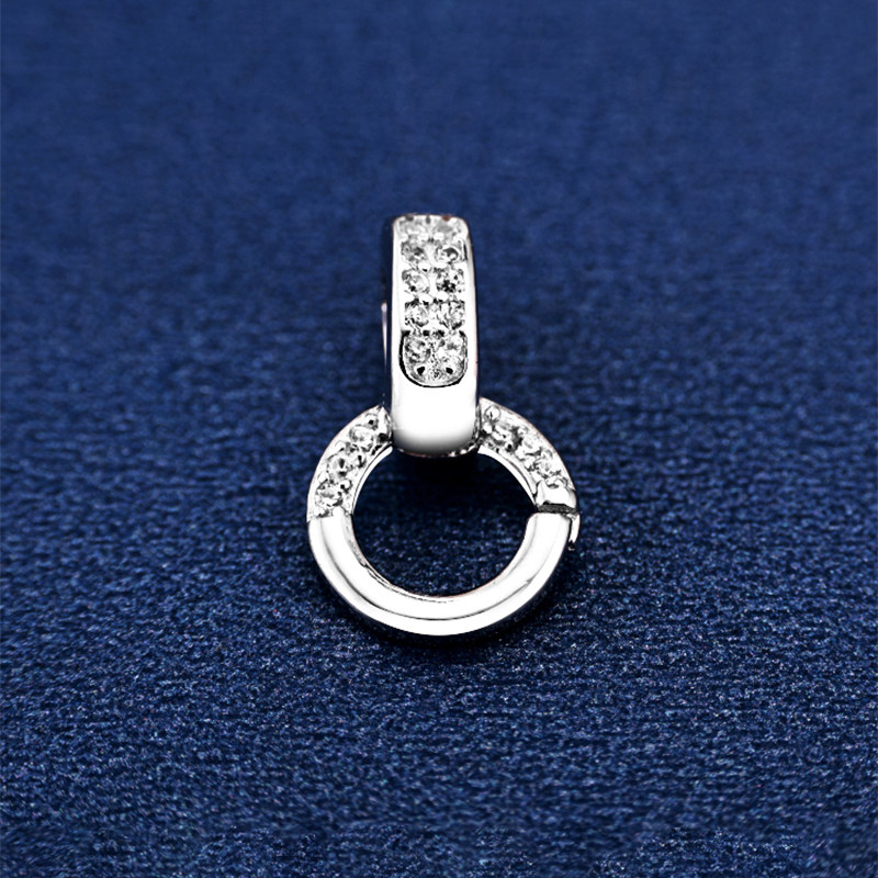 s925纯银diy扣头吊坠扣头 百搭 银项链吊坠手链翡翠珍珠配件