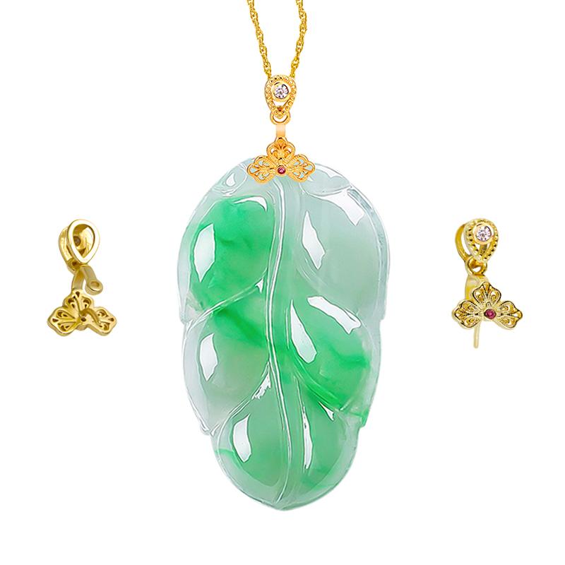 全新S925简约纯银吊坠扣DIY夹扣