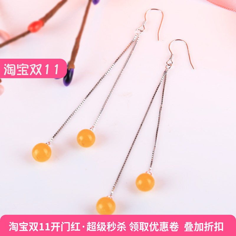s925纯银耳线空托镶嵌耳坠耳线女