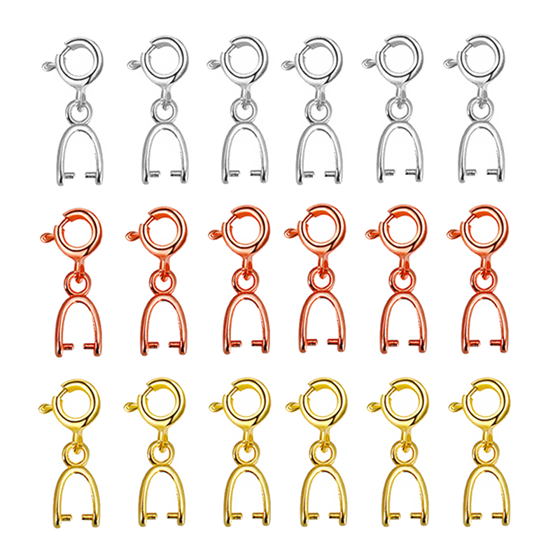 S925纯银吊坠扣翡翠佛公扣银扣