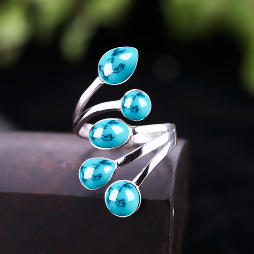 925银镀白金戒指空托女diy戒指托