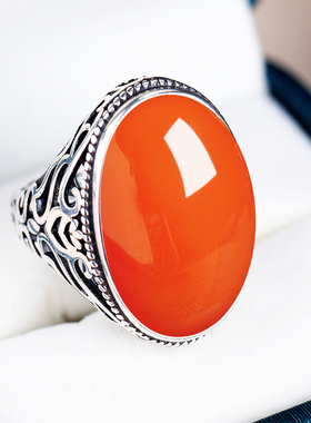 S925纯银戒指空托镶嵌绿松石戒托