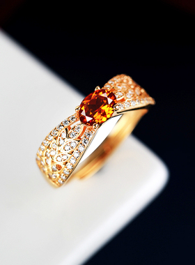 铂银满楼925纯银戒指空托戒面女