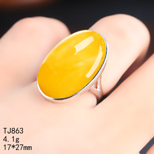 女镶嵌绿松石17*27活口戒指空托