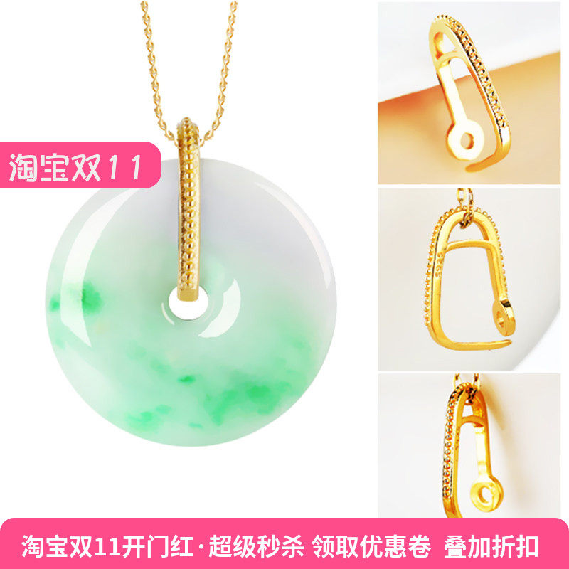 S925纯银小号吊坠扣头项坠扣项链卡扣蜜蜡琥珀绿松石平安石吊坠扣