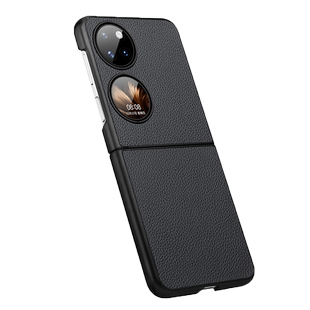 真皮手机壳适用于华为P50 Pocket牛皮PocketS/Pocket2折叠壳简约防指纹防摔新款