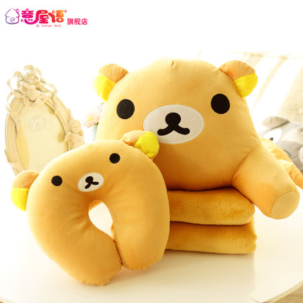 意屋语 创意可爱床头靠垫办公室护腰枕腰垫腰靠汽车抱枕沙发靠枕l