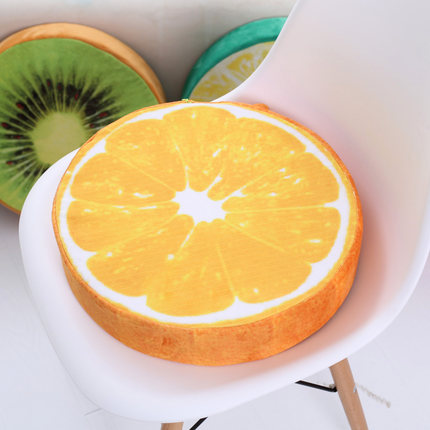 意屋语 夏季清新水果坐垫办公室椅子沙发垫加厚学生用可拆洗