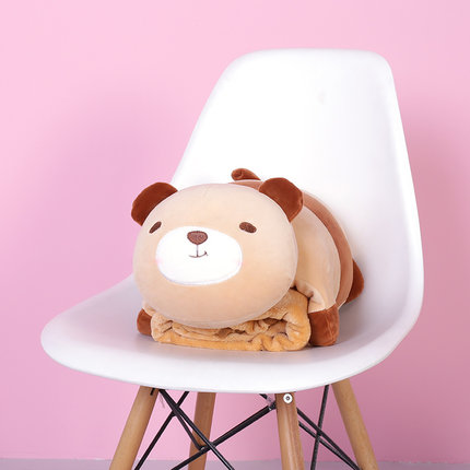 多功能午睡枕头坐垫抱枕被子两用可爱办公室汽车靠垫珊瑚绒被