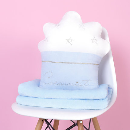 午睡枕头汽车抱枕被子两用珊瑚绒腰靠枕靠垫空调被毯子三合一