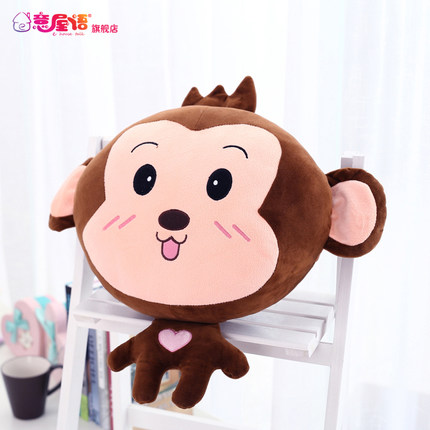 猴子款午睡枕头被子汽车抱枕被子两用靠垫被珊瑚绒空调被靠枕毯子