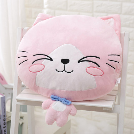 多功能午睡枕头抱枕被子两用可爱韩国卡通办公室汽车靠垫珊瑚绒被