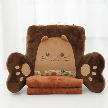 办公室靠垫抱枕被子两用腰枕大号椅子护腰靠枕靠背垫床头多功能