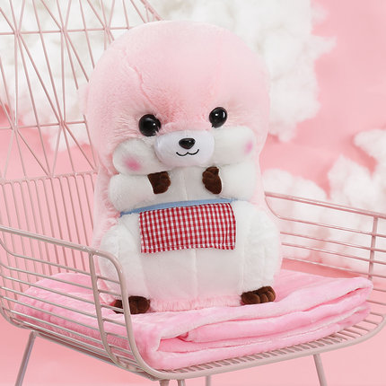 博美抱枕被子两用靠垫被沙发办公室午休靠枕头被汽车多功能空调毯