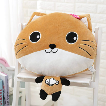 多功能午睡枕头抱枕被子两用可爱韩国卡通办公室汽车靠垫珊瑚绒被