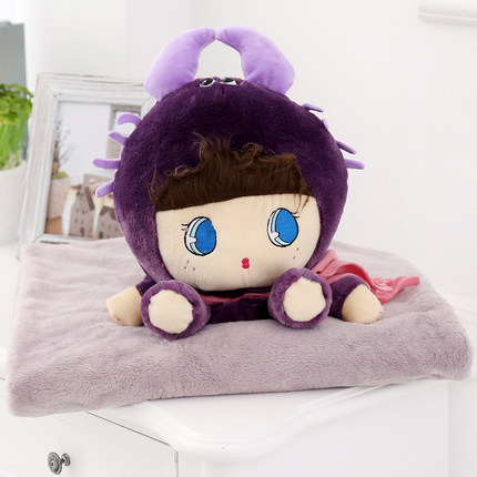 卡通午睡枕头被子汽车抱枕被子两用靠垫被大号空调被靠枕毯子p