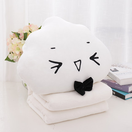 弹力柔软云朵抱枕被两用靠垫被午睡枕头汽车暖手大号靠枕毯子