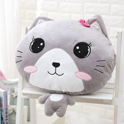 多功能午睡枕头抱枕被子两用可爱韩国卡通办公室汽车靠垫珊瑚绒被