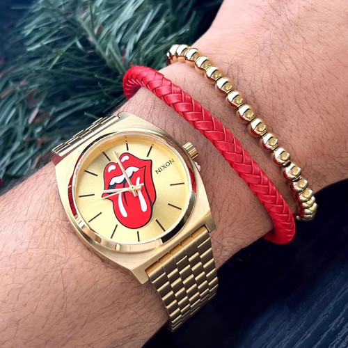 正品Nixon尼克松男女手表摇滚乐队联名复古风方形石英钢带小金表