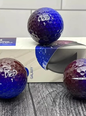 代购Vice Golf Pro 限量版Galaxy银河紫高尔夫球三层球12个装