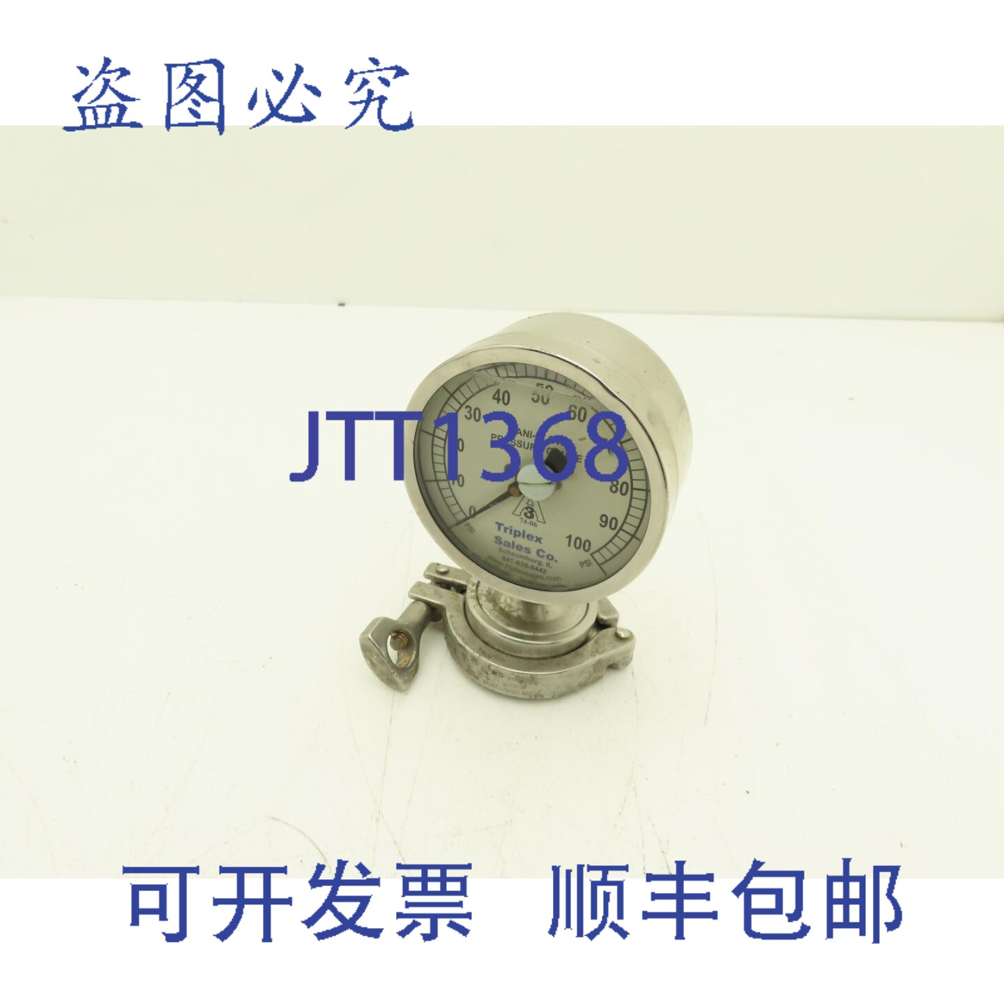 原装供应Chicago Stainless 3S-D-2U-GF-BT-SS Sani-Flow压力表 0