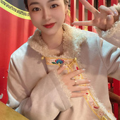 藏袍绣花长绒保暖藏装 外套女西藏族服装 上衣拉萨服民族风 藏式 冬季