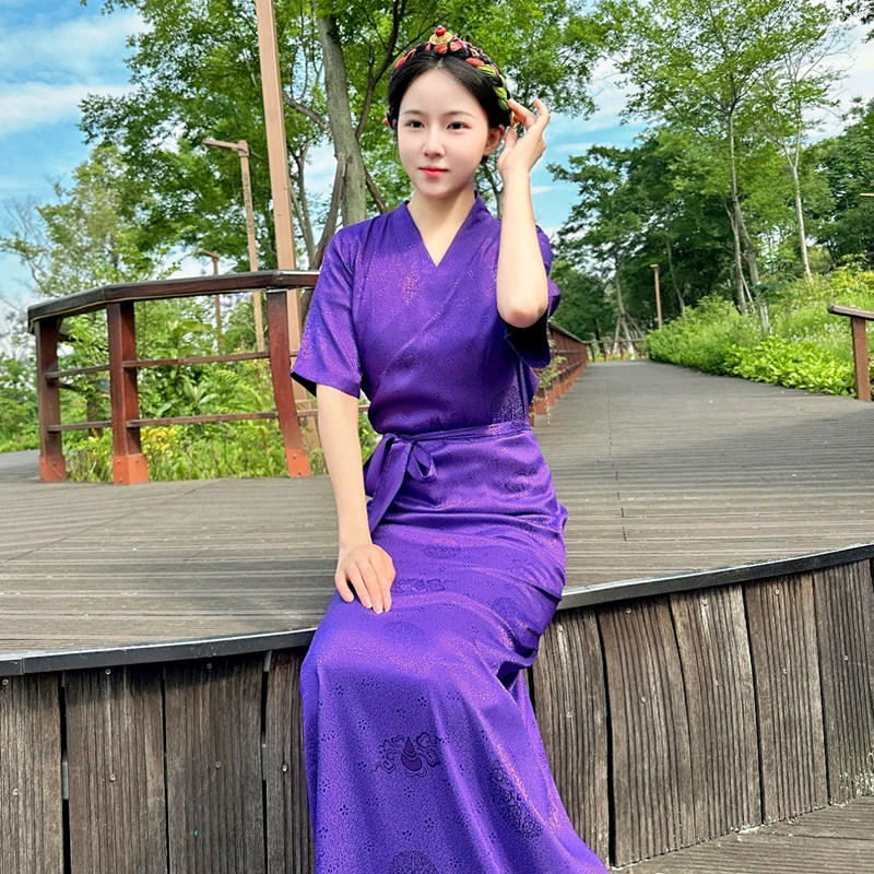纤沫藏装女藏式外套短袖西藏服锅庄裙夏季藏袍博拉藏族服装民族风