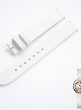 伯爵possession代用 真皮 绢丝表带 白色 黑色 玫红 苹果绿 14MM