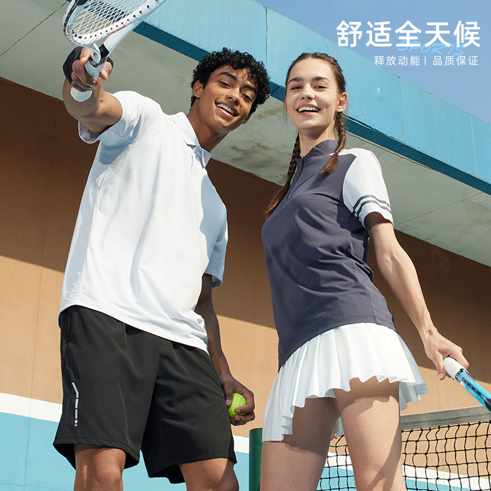 新款男POLO衫休闲跑步训练运动健身上衣短袖女T恤透气夏季男翻领,运动服/休闲服装,运动POLO衫,淘宝优惠券,粉丝福利购,淘宝优惠卷