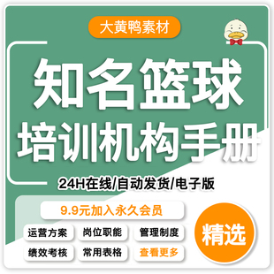 篮球培训机构运营手册 招生宣传岗职能教学管理薪资制度表格模板