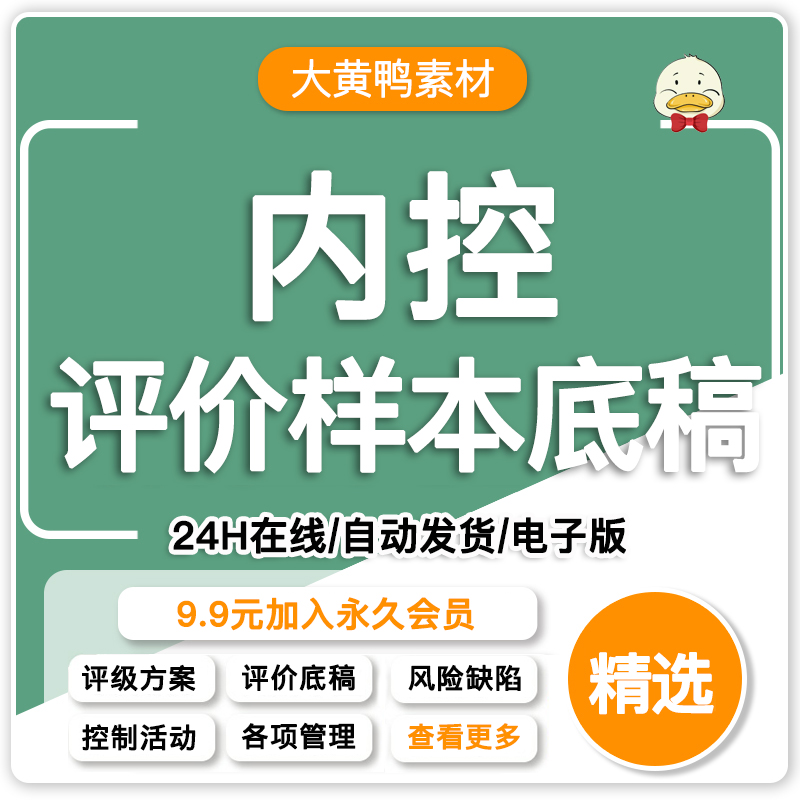 内部控制评价底稿企业制度内控评价方案流程报告内控缺陷整改样本