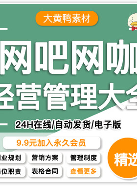 网吧经营管理运营员工岗位培训服务职责手册资料仪容仪表晨会流程