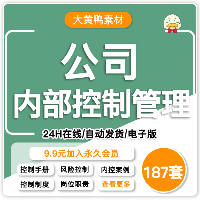 公司内部控制管理制度资料企业风险审批权限流程内控手册审计财务