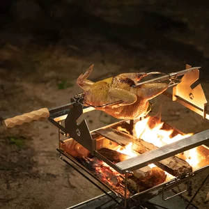 Corman Outdoor Flip Grilled Cicken Rick Mk-60 ручка олдины из нержавеющей стали вращающаяся барбекю для гриль