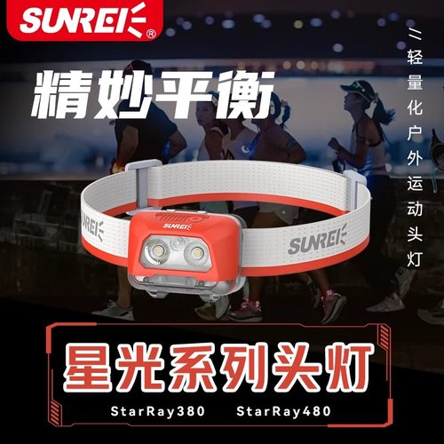 山力士星光480高海拔攀登山头灯IPX8远射锂电户外超长续航头灯380