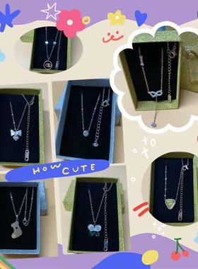 大牌简约钛钢颈链时尚百搭锁骨链女士欧美精致高质感锆石精美项链