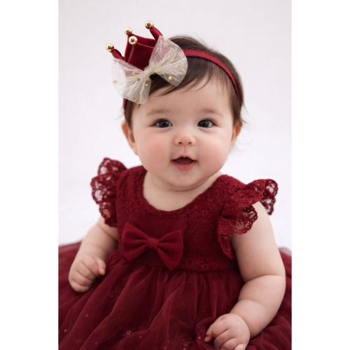 婴幼儿女童蝴蝶结头花拍照头饰